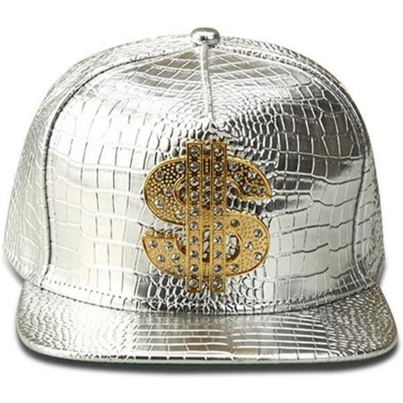 Hip Hop Hat Flat-Brimmed Hat Money Cap Adjustable Snapback Hat for Men and Women - Picture 3 of 3